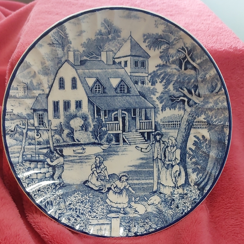 Blue and White Decorative Plate